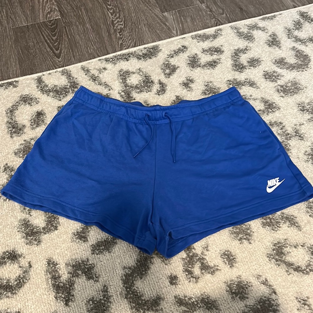 blue nike sweatshorts